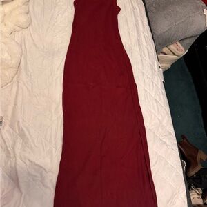 Red cotton bodycon dress